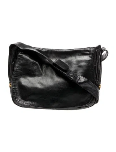 Pre-owned Robert Lee Morris Leather Bucket Bag In Black