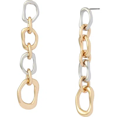 Robert Lee Morris Linear Link Earrings In Metallic