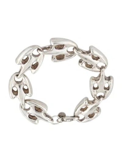 Pre-owned Robert Lee Morris Link Bracelet, 7.5" In Multicolor
