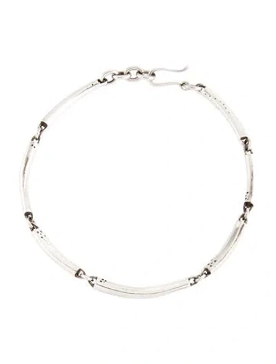 Pre-owned Robert Lee Morris Link Choker Necklace, 15" In Multicolor