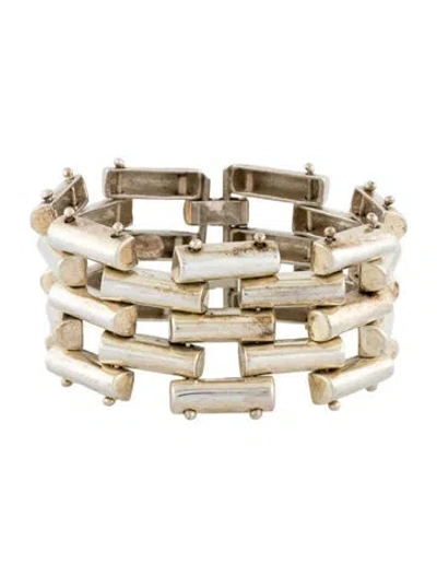 Pre-owned Robert Lee Morris Long Link Bracelet In Multi