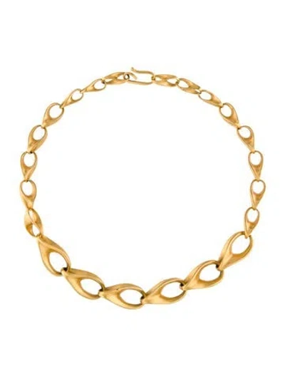 Pre-owned Robert Lee Morris Oval Link Chain Necklace, 17" In Multicolor