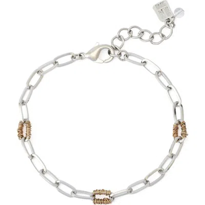Robert Lee Morris Paperclip Bracelet In Metallic