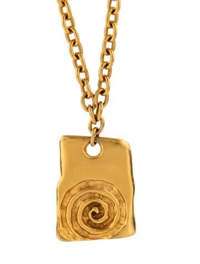 Pre-owned Robert Lee Morris Pendant Necklace, 34.5" In Multicolor