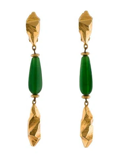 Pre-owned Robert Lee Morris Resin Drop Earrings In Multi
