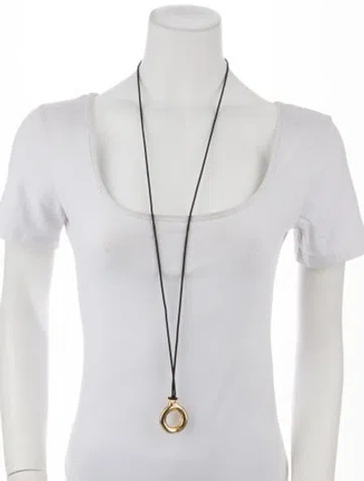 Pre-owned Robert Lee Morris Ring Pendant Necklace, 38" In Multi