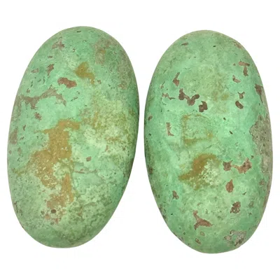 Pre-owned Robert Lee Morris Robert Leed Morris Wabi Sabi Collection, Giant Verdigris Pebble Earring, 1986 In Multi