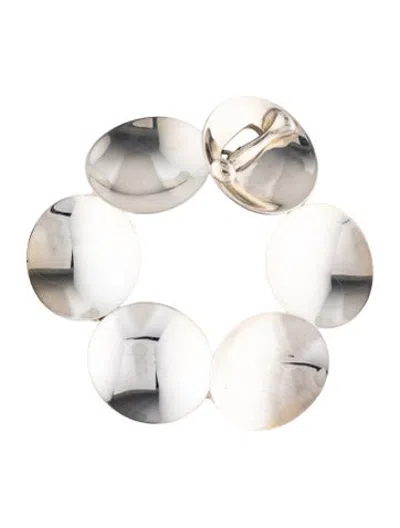 Pre-owned Robert Lee Morris Satellite Link Disc Bracelet, 7" In Multicolor