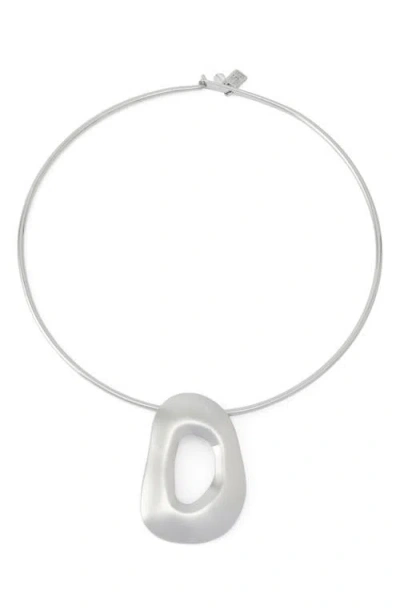 Robert Lee Morris Sculptural Pendant Necklace In Metallic