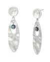Robert Lee Morris Soho Abalone Textured Statement Drop Earrings In Silver