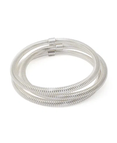 Robert Lee Morris Soho Coiled Bangle Bracelet Set In Metallic