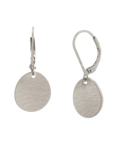 Robert Lee Morris Soho Disc Drop Earrings In Silver