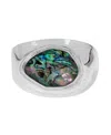 Robert Lee Morris Soho Faux Stone Abalone Gem Bangle Bracelet In Abalone,silver