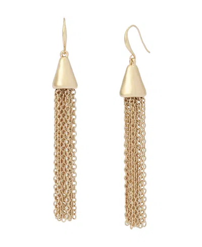 Robert Lee Morris Soho Gold Chain Fringe Earrings