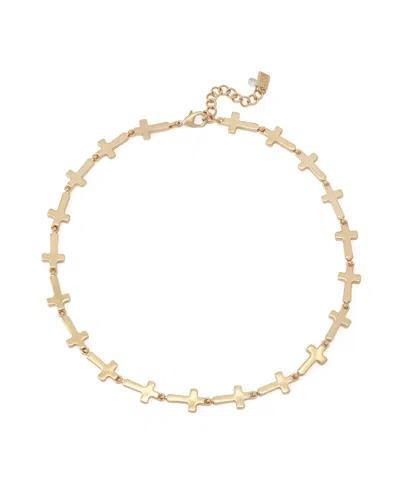 Robert Lee Morris Soho Gold Cross Collar Necklace