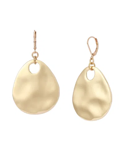 Robert Lee Morris Soho Gold Disc Drop Earrings