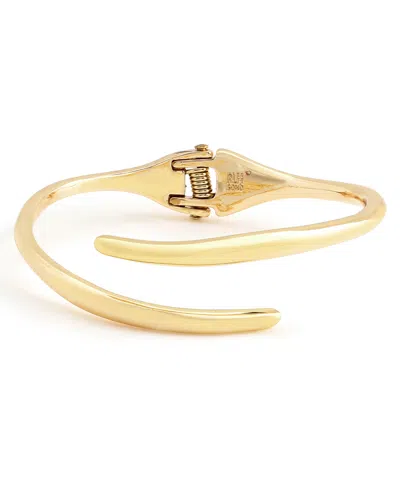 Robert Lee Morris Soho Gold Fluid Bypass Round Bangle Bracelet