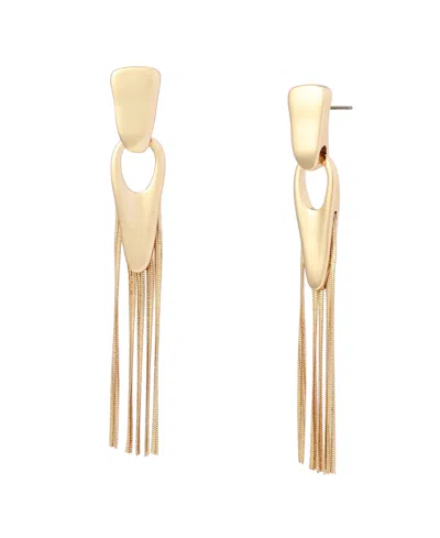 Robert Lee Morris Soho Gold Fringe Linear Earrings