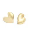 Robert Lee Morris Soho Gold Heart Button Earrings In Gold