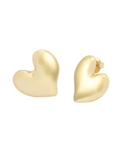 Robert Lee Morris Soho Gold Heart Button Earrings