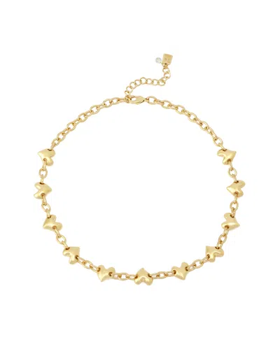 Robert Lee Morris Soho Gold Heart Charm Collar Necklace