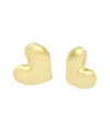 Robert Lee Morris Soho Gold Heart Clip-on Earrings In Gold