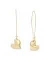 Robert Lee Morris Soho Gold Heart Dangle Earrings In Gold
