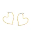 Robert Lee Morris Soho Gold Heart Hoop Earrings In Gold