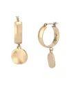 Robert Lee Morris Soho Gold Heirloom Charms Disc Huggie Earrings In Gold