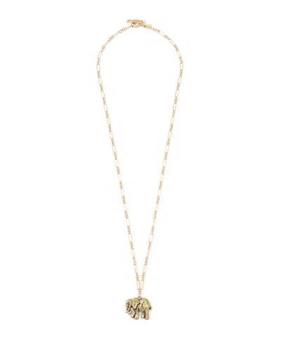 Robert Lee Morris Soho Gold Heirloom Charms Elephant Pendant Necklace
