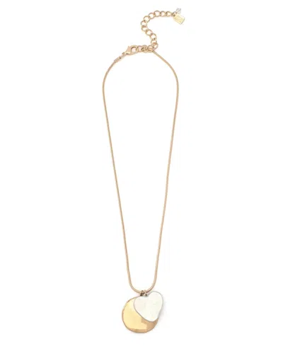 Robert Lee Morris Soho Gold Heirloom Charms Mixed Coin Pendant Necklace