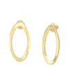 Robert Lee Morris Soho Gold Oval Link Post Earrings In Gold
