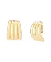 Robert Lee Morris Soho Gold Ribbed Tube Clip-on Earrings In Gold