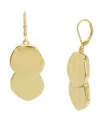 Robert Lee Morris Soho Gold Sculpted Disc Drop Earrings In Gold