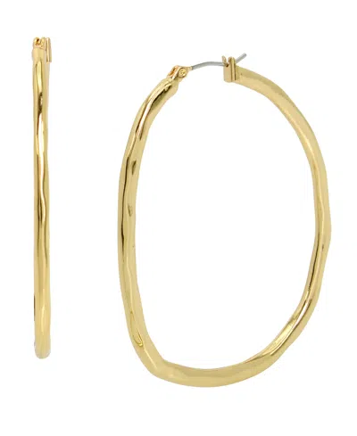 Robert Lee Morris Soho Gold Sculpted Hoop Earrings