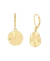 Robert Lee Morris Soho Gold Textured Coin Drop Earrings