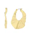 Robert Lee Morris Soho Gold Textured Hoop Earrings