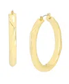 Robert Lee Morris Soho Gold Thin Textured Hoop Earrings