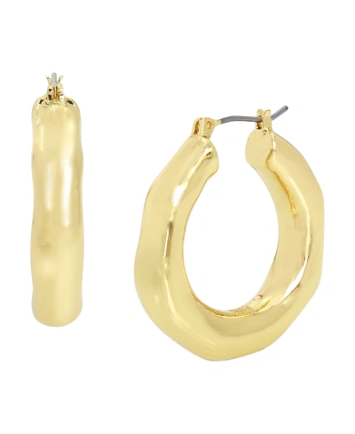 Robert Lee Morris Soho Gold-tone Sculpted Hoop Earrings