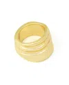 Robert Lee Morris Soho Gold Vintage Ridge Statement Band Ring In Gold