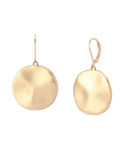 Robert Lee Morris Soho Heirloom Charms Disc Drop Earrings In Gold