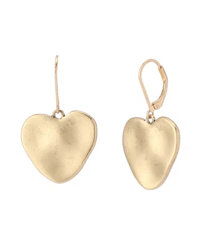 Robert Lee Morris Soho Heirloom Charms Heart Drop Earrings In Gold
