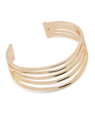 Robert Lee Morris Soho Layered Wire Cuff Bracelet In Gold