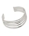 Robert Lee Morris Soho Layered Wire Cuff Bracelet In Silver