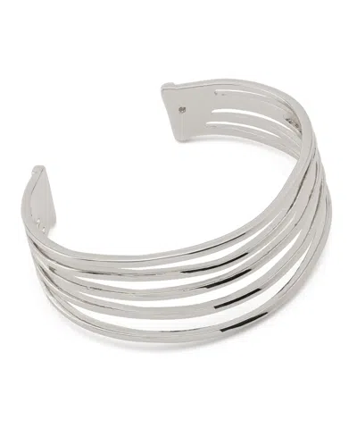 Robert Lee Morris Soho Layered Wire Cuff Bracelet In Metallic