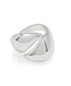 Robert Lee Morris Soho Leaf Bypass Cocktail Ring In Silver