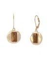 Robert Lee Morris Soho Malachite Molten Disc Drop Earrings In Gold