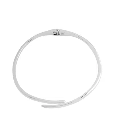 Robert Lee Morris Soho Rhodium Fluid Bypass Round Collar Necklace
