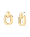 Robert Lee Morris Soho Ribbed Doorknocker Clip-on Earrings In Gold