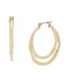 Robert Lee Morris Soho Sculpted Double Row Hoop Earrings In Gold
